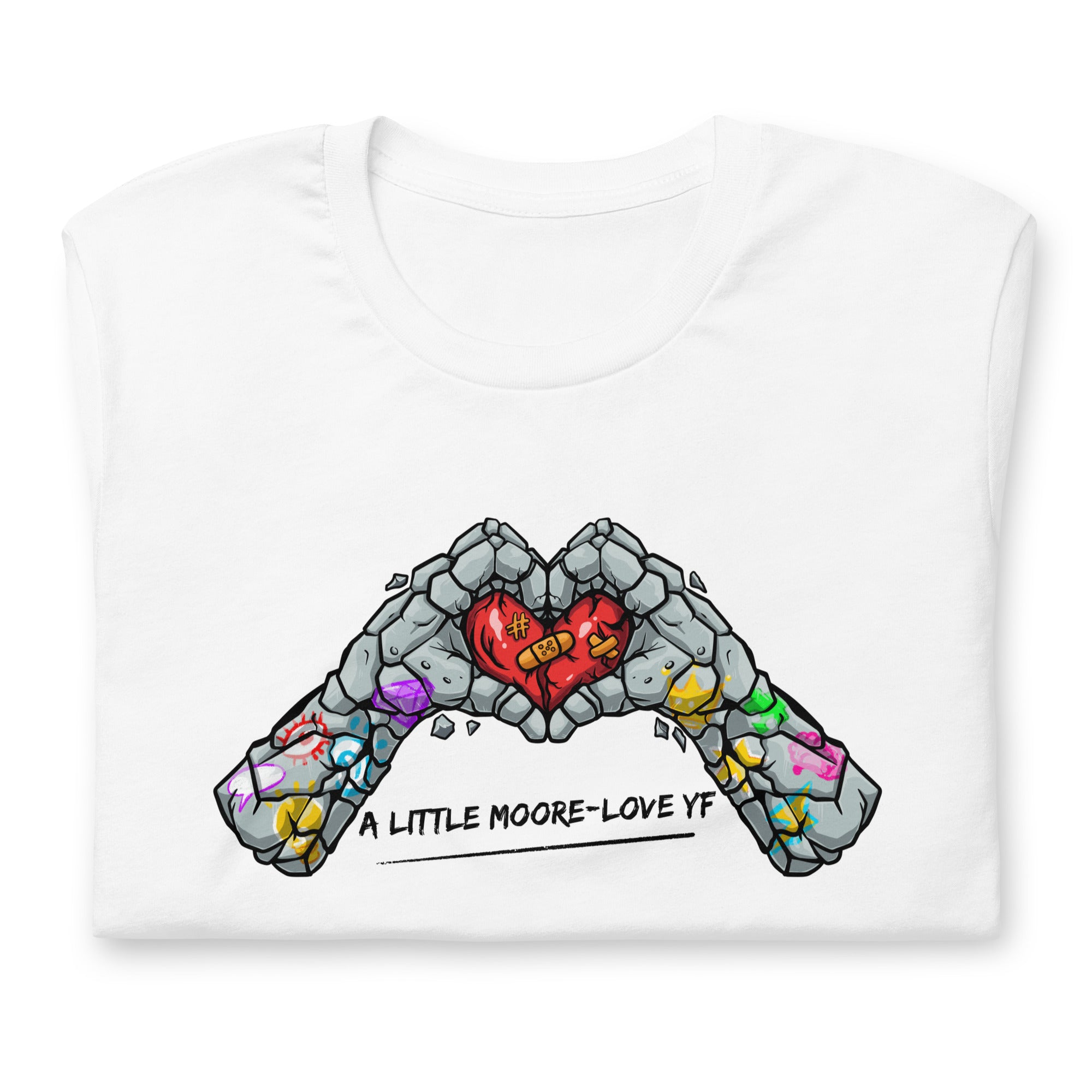 Moore-Love Forearm (White) Unisex t-shirt – A Little Moore
